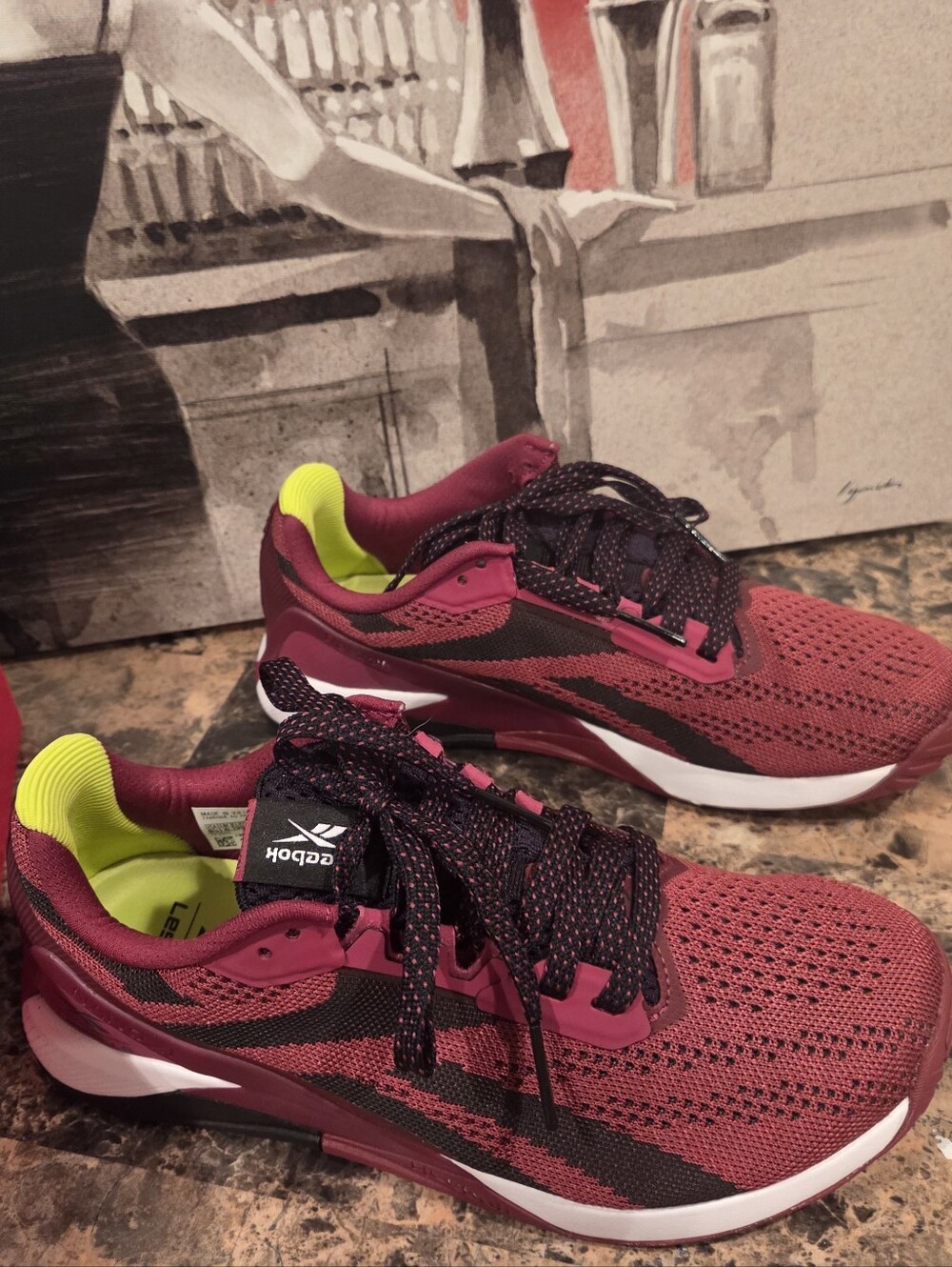 NEW W/BOX!! Reebok Burgundy Nano X1 Training Women's Athletic Shoes SZ 8.5M